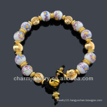 Hand Crafted Vintage Style Porcelain Beads Bracelet Vners BC-001